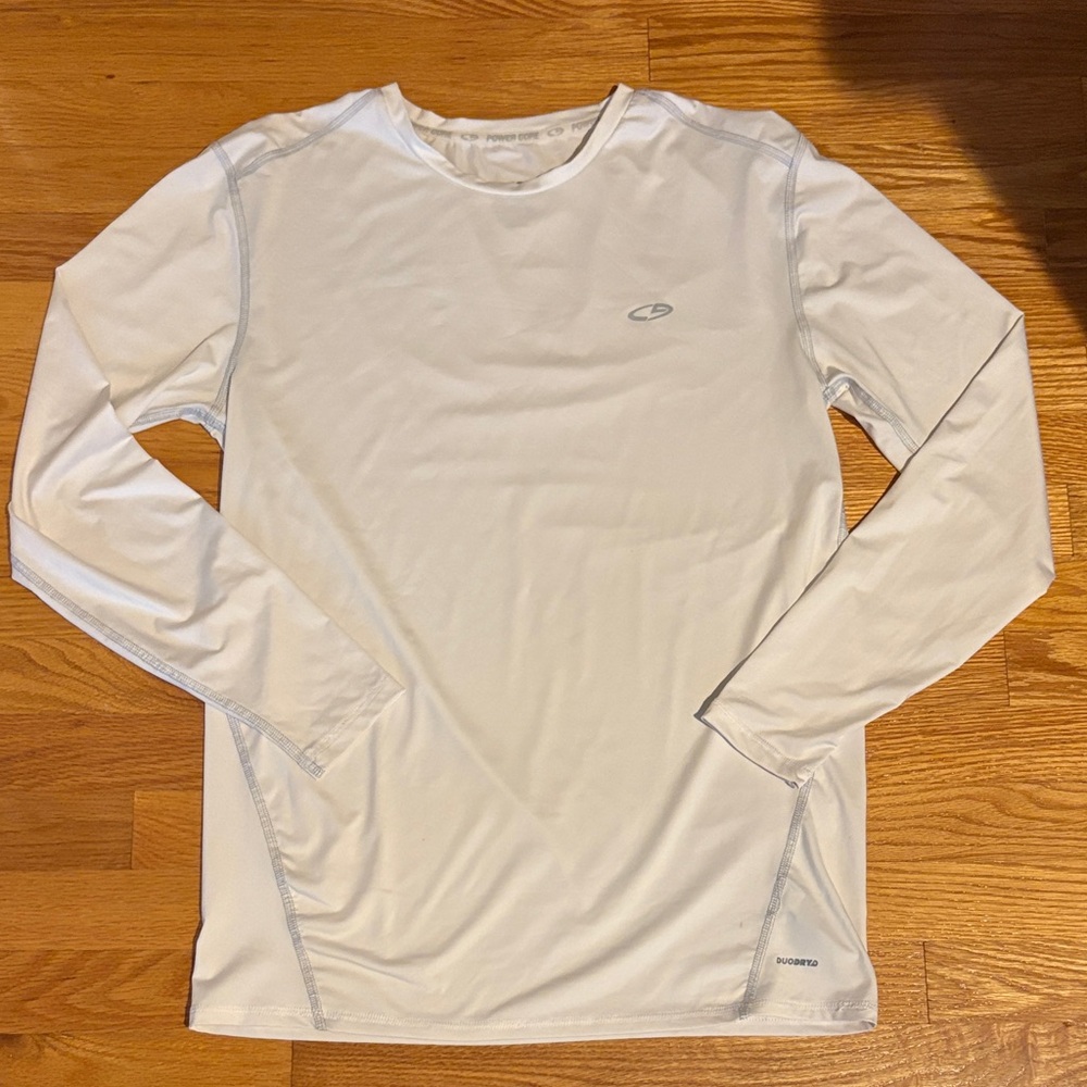 Champion Duodry Powercore w Spandex Men's White Long Sleeve Tee
